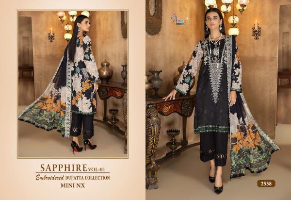 Shree Sapphire Vol 1 Mini Nx Chiffon Dupatta Pakistani Suit Collection